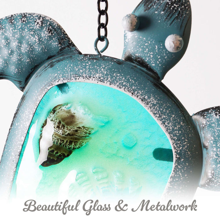 G128 Wind Chime Sea Turtle for Outside | Coastal Ocean Theme Windchimes Outdoors for Home Garden Patio Decor Unique Birthday Gifts