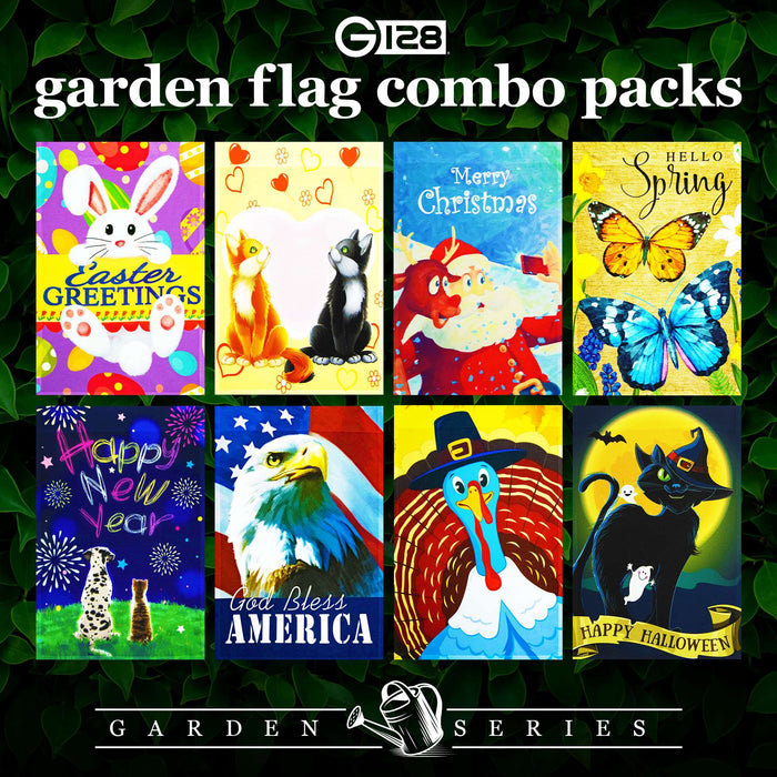 G128 set of 8 easter and holiday animals garden flags, 12x18 inch, photo 5