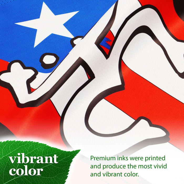 G128 Puerto Rico Coqui Frog Garden Flag 12x18 In Double Sided Yard Garden Lawn Decoration