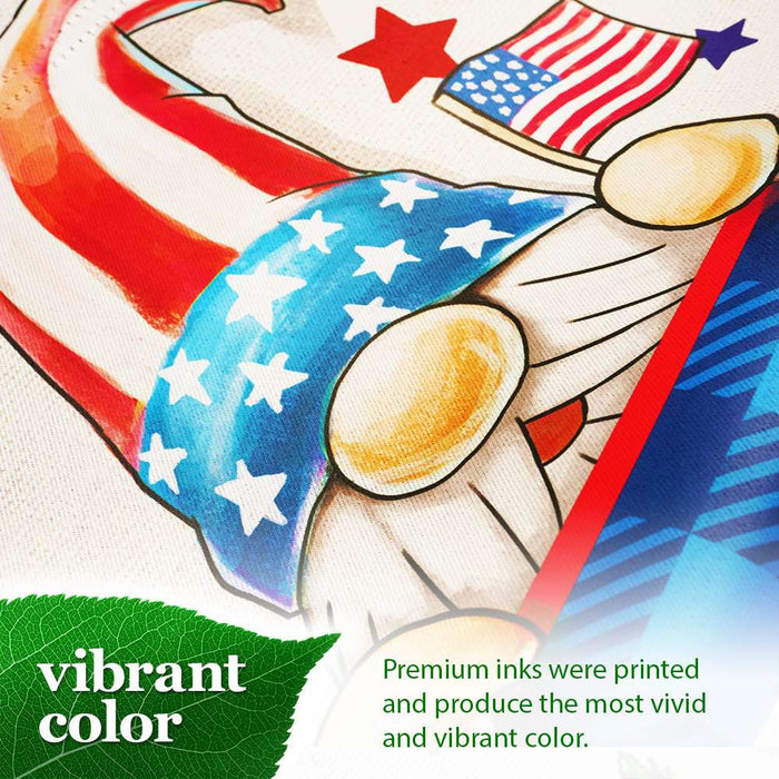 G128 4th of July Gnome Garden Flag 12x18 In Double Sided Independence Day Yard Garden Lawn Decoration