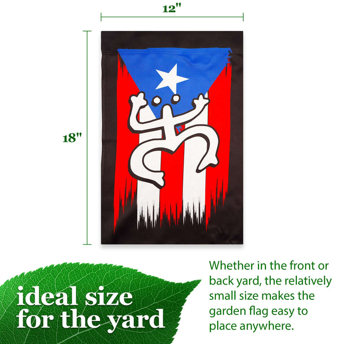 G128 Puerto Rico Coqui Frog Garden Flag 12x18 In Double Sided Yard Garden Lawn Decoration