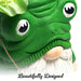 G128 resin frog gnome garden statue, 14.5 inch outdoor yard figurine