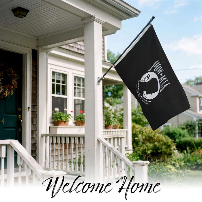 G128 POW MIA Flag Embroidered 2x3 FT Spun Polyester