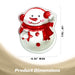G128 snowman glass Christmas serving platter, 10 inch holiday plate