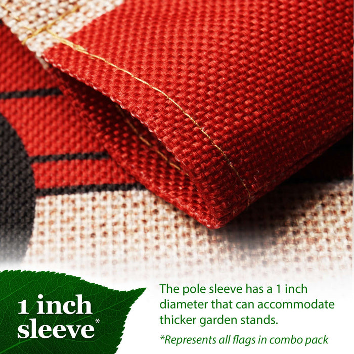 G128 set of 4 seasonal pickup trucks garden flags, 12x18 inch, photo 5