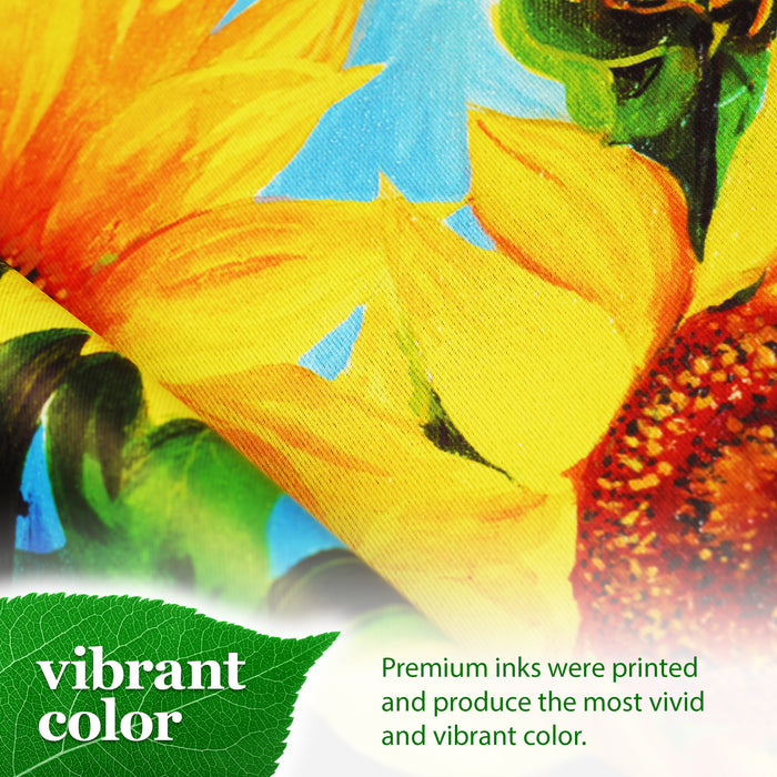 G128 Garden Flag Welcome Sunflowers Blue Sky | 12x18 Inch | Printed Blockout Polyester - Everyday Decoration