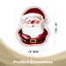 G128 Santa Claus glass Christmas serving platter, 12 inch holiday plate