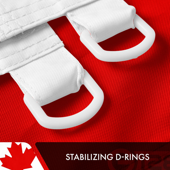 G128 10 Pack: Canada Canadian Flag | 6x10 Ft | Double ToughWeave Series Double Sided Embroidered 210D Polyester | Country Flag, Embroidered Design, Indoor/Outdoor, Brass Grommets, Heavy Duty, 3-ply