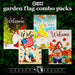 G128 set of 4 welcome gnomes for all seasons garden flags, 12x18 inch, photo 3