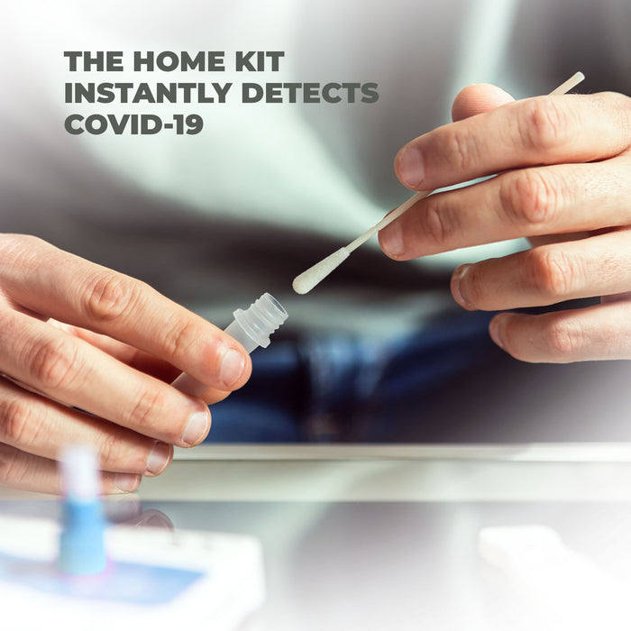 5 Pack - WELLlife COVID-19 at Home Self Test | Results in 10 Minutes, FDA Authorized COVID Home Test, with Non-invasive Nasal Swab, Easy to Use & No Discomfort