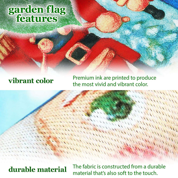 G128 36x16IN Garden Flag Stand & 12x18 Merry Christmas Nutcrackers Flag Kit