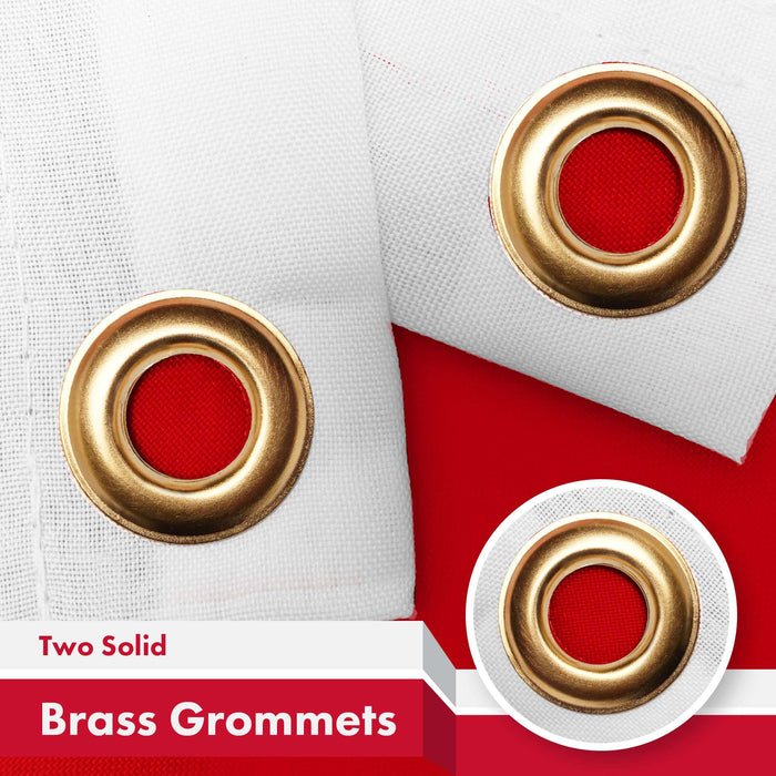 G128 5 Pack: Greenland Flag | 3x5 Ft | LiteWeave Pro Series Printed 150D Polyester | Indoor/Outdoor, Vibrant Colors, Brass Grommets