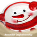 G128 snowman glass Christmas serving platter, 10 inch holiday plate
