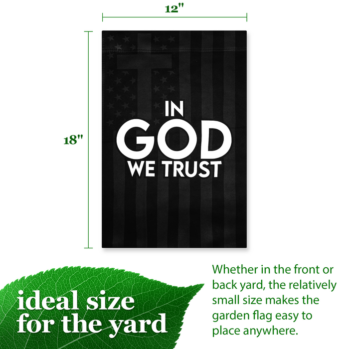 G128 In God We Trust Patriotic Garden Flag 12x18 In Double Sided Bible Verses Yard Garden Lawn Decoration