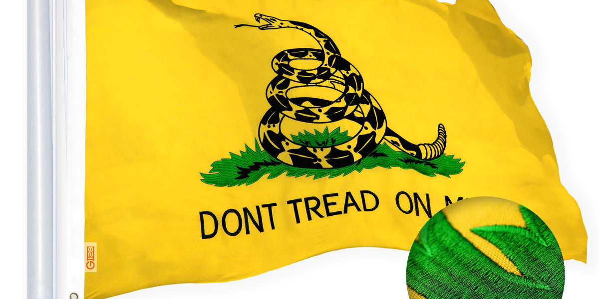 AZCOVER Gadsden Flagge – 7,6 X 12,7 Cm, Don't Tread On Me, Aus Strapazierfähigem Nylon, Mit Bestickter Schlange