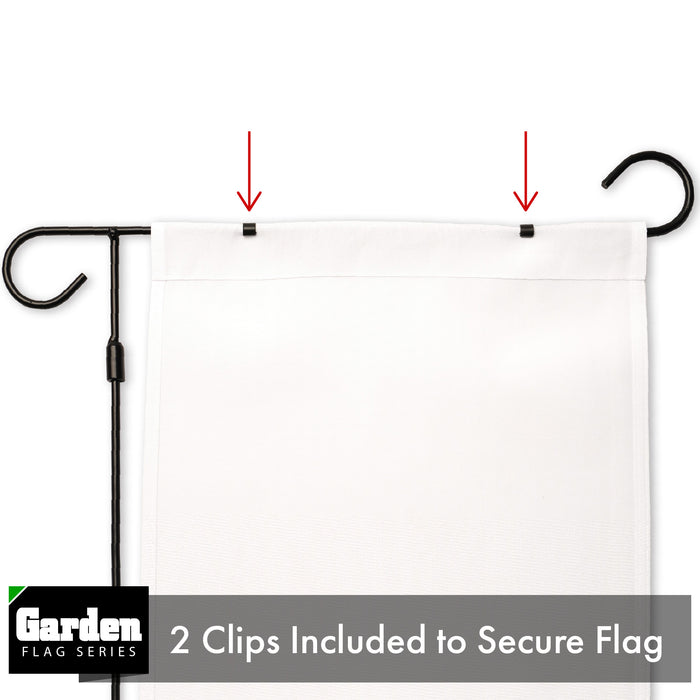 G128 Garden Flag Stand Flagpole | 36"x15" | Black Wrought Iron Stand