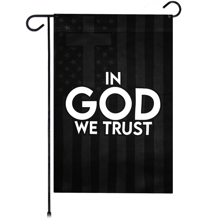 G128 In God We Trust Patriotic Garden Flag 12x18 In Double Sided Bible Verses Yard Garden Lawn Decoration