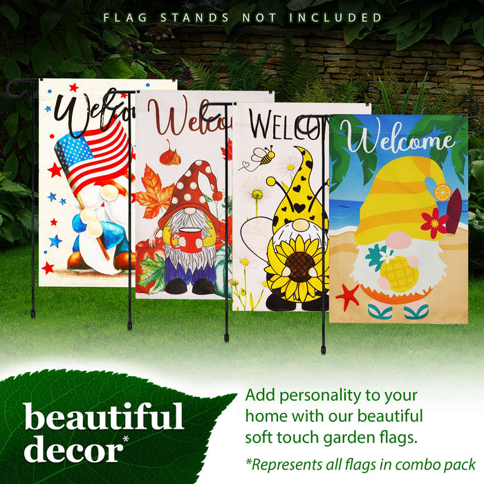 G128 set of 4 patriotic and seasonal gnomes garden flags, 12x18 inch, photo 9