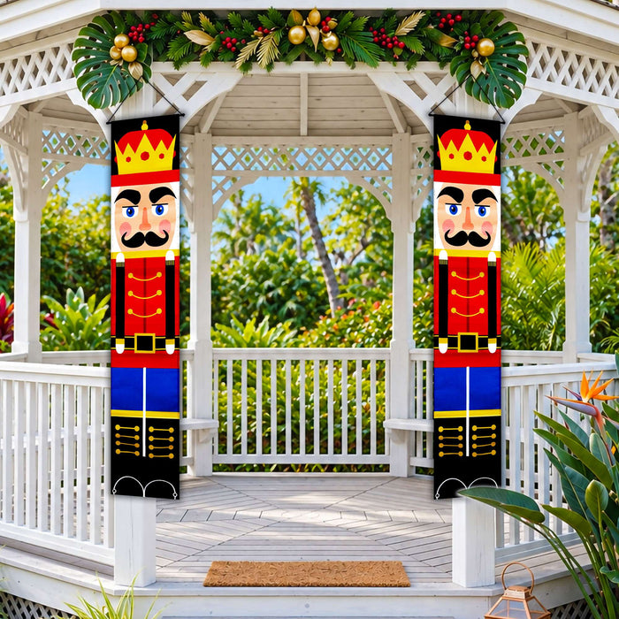 G128 Christmas nutcracker soldier door banners, 2 pack, 12 x 71 inch, photo 4