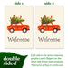 G128 set of 4 christmas tree and pumpkin trucks garden flags, 12x18 inch, photo 3