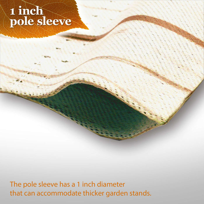 G128 Combo Pack: Garden Flag Stand 36x16IN & Garden Flag Autumn Welcome Gnome Printed 12x18IN Double Sided