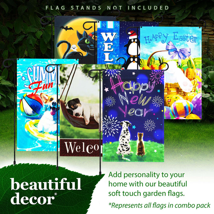 G128 set of 6 seasonal animals garden flags, 12x18 inch, photo 7