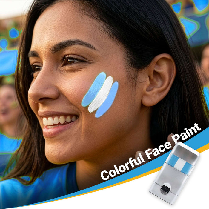 G128 World Soccer Tournament 2026 Cup Soccer Fan Set 6PCS, Argentina Fan Merch with Flag and Bracelet, Accessories for Sports Parties