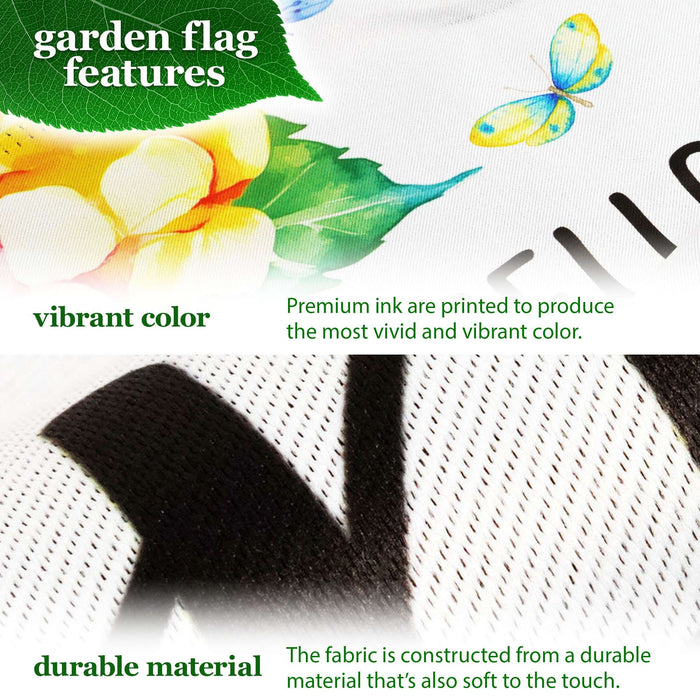 G128 36x16IN Garden Flag Stand & 12x18 Hello Spring Hydrangea Flag Kit