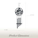G128 black cardinal metal wind chime, about 25.5 inches hanging length