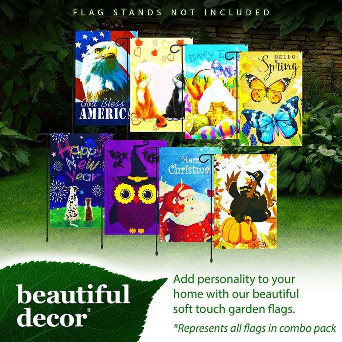 G128 set of 8 patriotic and holiday animals garden flags, 12x18 inch, photo 8