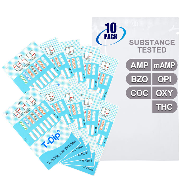 Mintegrity [10pk] 7 Panel Urine Drug Test Card for Home | High Sensitivity Substance Screening Home Detection Urine Dip Card | MT-WDOA-274