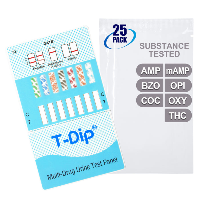 Mintegrity [25pk] 7 Panel Urine Drug Test Card for Home | High Sensitivity Substance Screening Home Detection Urine Dip Card | MT-WDOA-274