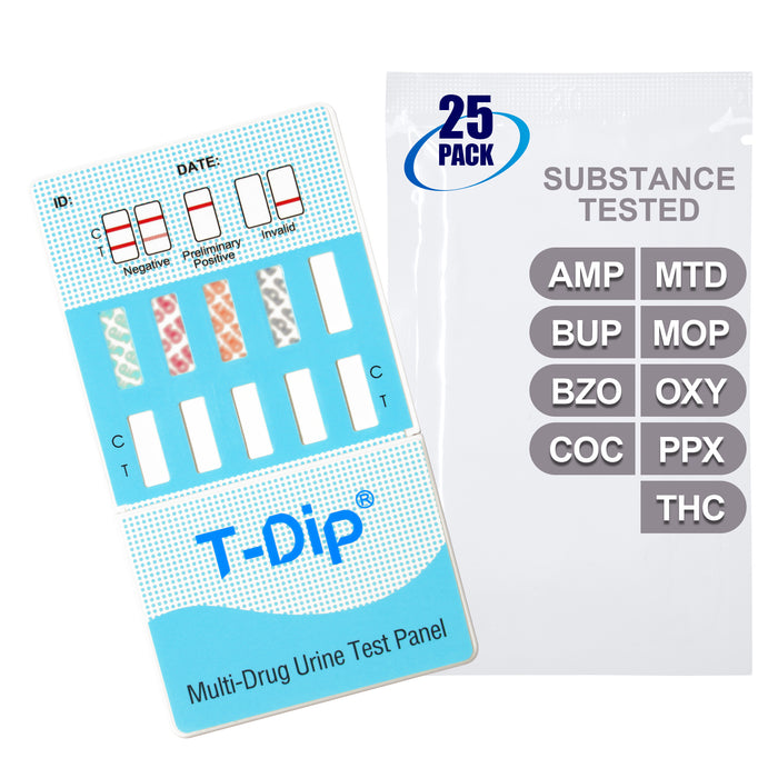 Mintegrity [25pk] 9 Panel Urine Drug Test Card for Home | High Sensitivity Substance Screening Home Detection Urine Dip Card | MT-WDOA-295