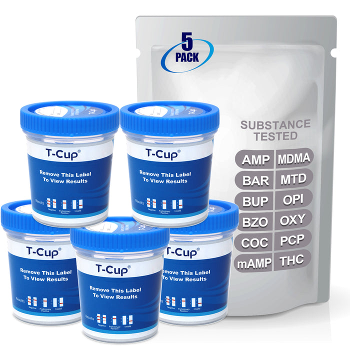 Mintegrity 5 Pack 12-Panel Instant at Home Urine Drug Test Kits | Multi-Panel Urine Screening Testing Kit | MT-TDOA-6124