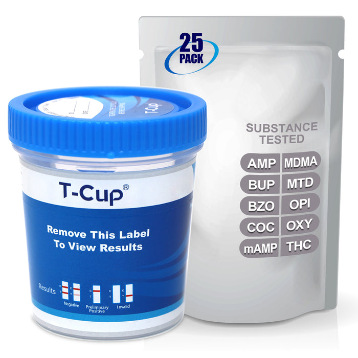 Mintegrity 25 Pack 10-Panel Instant at Home Urine Drug Test Kits | Multi-Panel Urine Screening Testing Kit | MT-TDOA-8104