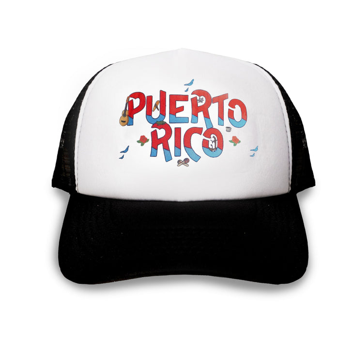 Puerto Rico Baseball Cap | Mesh Trucker Hat | Puerto Rican Gift | Adjustable Hat