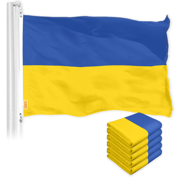 Ukraine Ukrainian Flag 3x5 Ft 5-Pack Printed 150D Polyester Kyiv Kiev