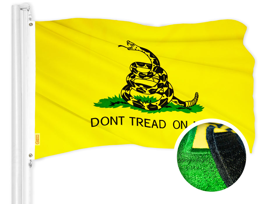 Gadsden (Dont Tread On Me) Flag 300D Embroidered Polyester 2x3 Ft
