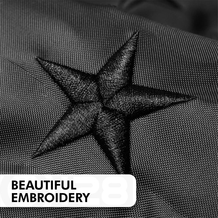 G128 All Black American Flag | 2x3 Ft | Long Lasting US Flag, Made From 210D Polyester, Embroidered Stars, Sewn Stripes, Brass Grommets, Vivid Color, Outdoor/Indoor