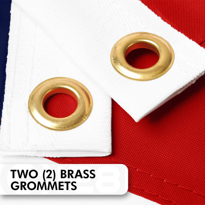 American Flag | 2x3 Ft | Long Lasting US Flag, Made From 210D Polyester, Embroidered Stars, Sewn Stripes, Brass Grommets, Vivid Color, Outdoor/Indoor