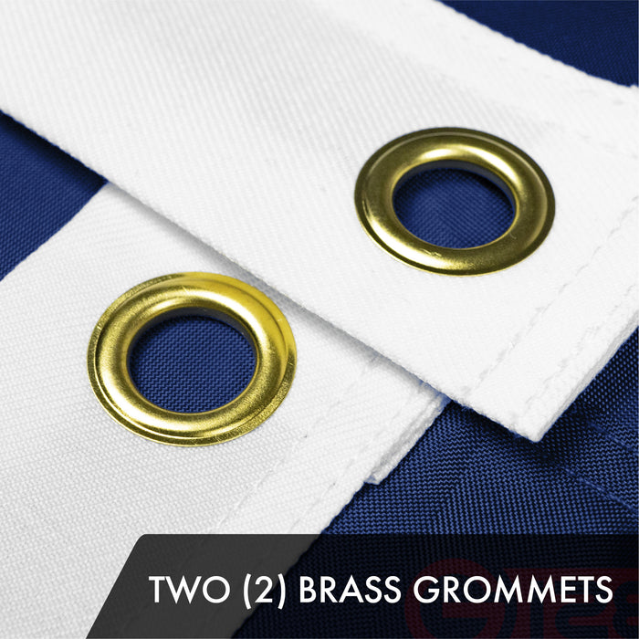 G128 2 Pack: Indiana IN  | 4x6 Ft | ToughWeave Series Embroidered 300D Polyester | Embroidered Design, Indoor/Outdoor, Brass Grommets
