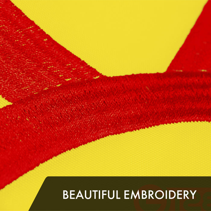 G128 2 Pack: New Mexico NM State Flag | 2.5x4 Ft | ToughWeave Series Embroidered 300D Polyester | Embroidered Design, Indoor/Outdoor, Brass Grommets