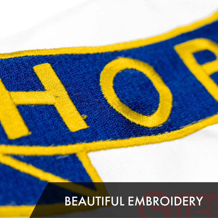 G128 10 Pack: Rhode Island RI  | 4x6 Ft | ToughWeave Series Embroidered 300D Polyester | Embroidered Design, Indoor/Outdoor, Brass Grommets