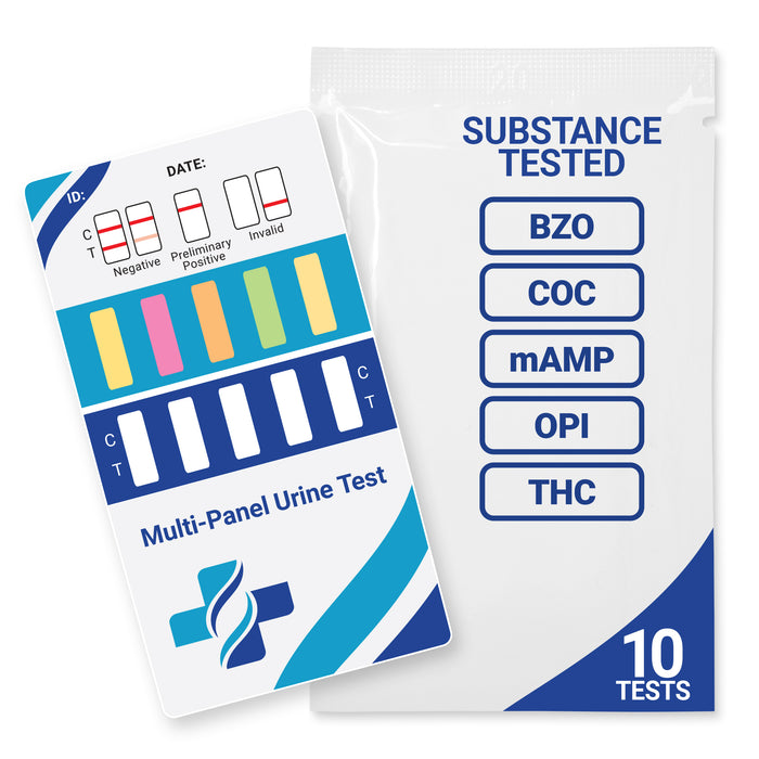 Mintegrity [10pk] 5 Panel Urine Drug Test Card for Home | High Sensitivity Substance Screening Home Detection Urine Dip Card