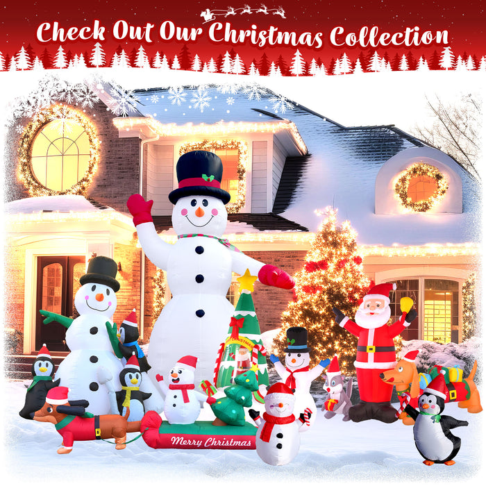 G128 4 ft H Penguins with Candy Canes Christmas Inflatable Decor with LED Lights, Christmas Outdoor Holiday Yard Decoration, Fast Inflate, Weather-Resistant, Outdoor Use