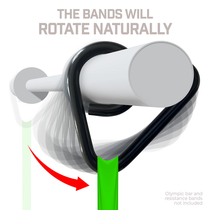 Resistance Band Bar Collar Hooks | Fitness Handles, Workout Bar Attachment, Use with Any 2" Olympic Bar | USA MADE, Fitness Accessories for Home Gym