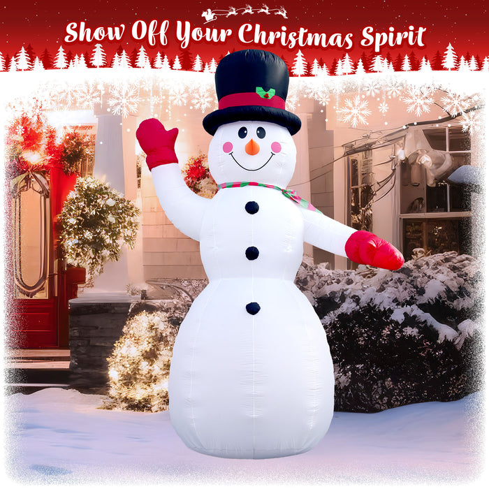 G128 14.76 ft H Snowman Christmas Inflatable Decor with LED Lights, Christmas Outdoor Holiday Yard Decoration, Fast Inflate, Weather-Resistant, Outdoor Use
