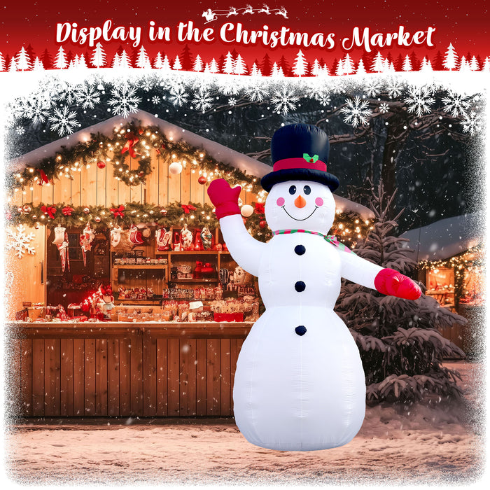 G128 14.76 ft H Snowman Christmas Inflatable Decor with LED Lights, Christmas Outdoor Holiday Yard Decoration, Fast Inflate, Weather-Resistant, Outdoor Use