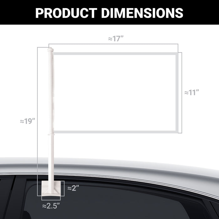 G128 4 Pack: American USA Car Flag | 11x17 In | Double LiteWeave Pro Series Double Sided Printed 150D Polyester | Flagpole Included | Perfect for Festival Celebrations, Parades