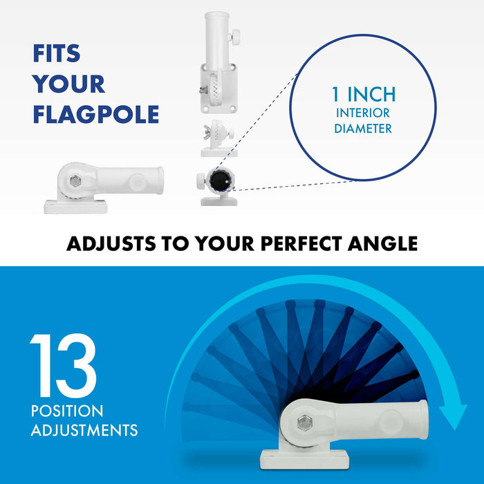 G128 Combo Pack: 6 Ft Tangle Free Aluminum Spinning Flagpole (Silver) & In God We Trust Patriotic Flag 3x5 Ft, LiteWeave Pro Series Printed 300D Polyester | Pole with Flag Included